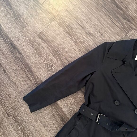 Everlane Black Trench Coat - Picture 6 of 7